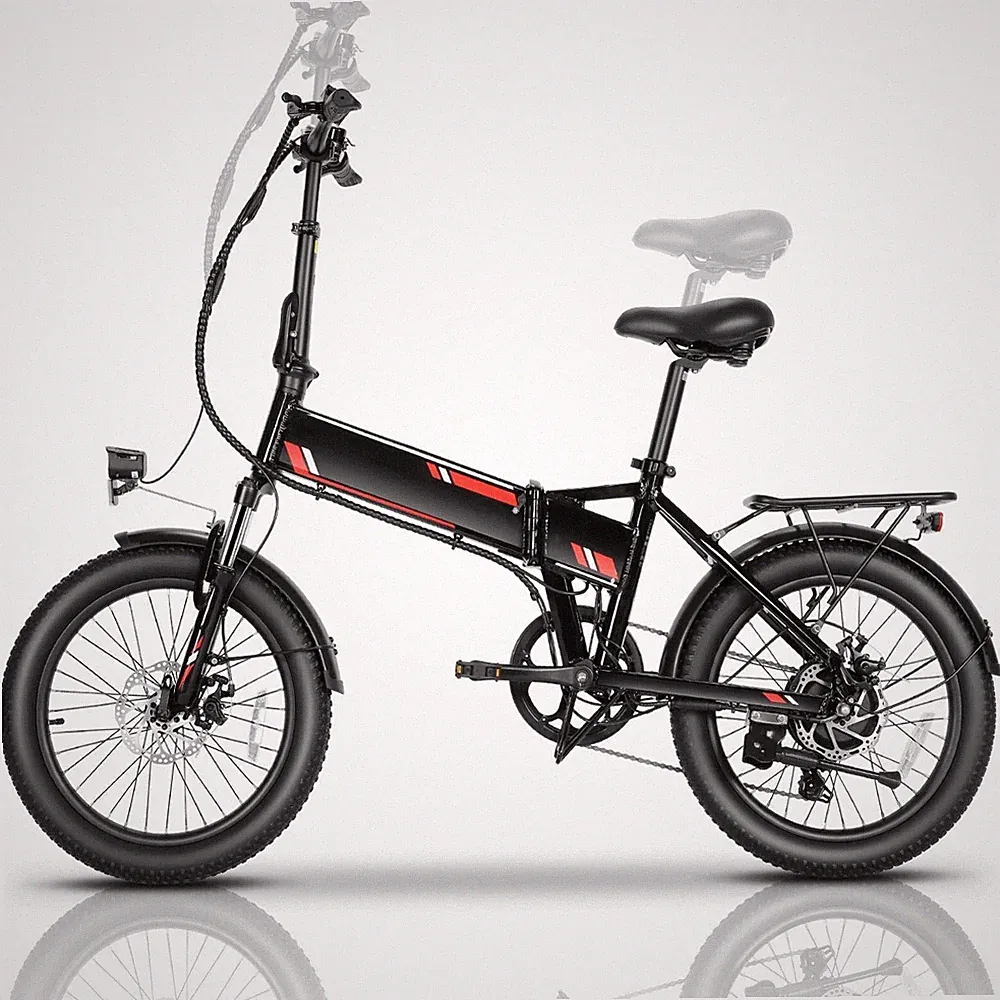 20*2.4inc Fat Tires Electric Hybrid Bike 7-Speed w/LCD Display Mountain Bicycle·
