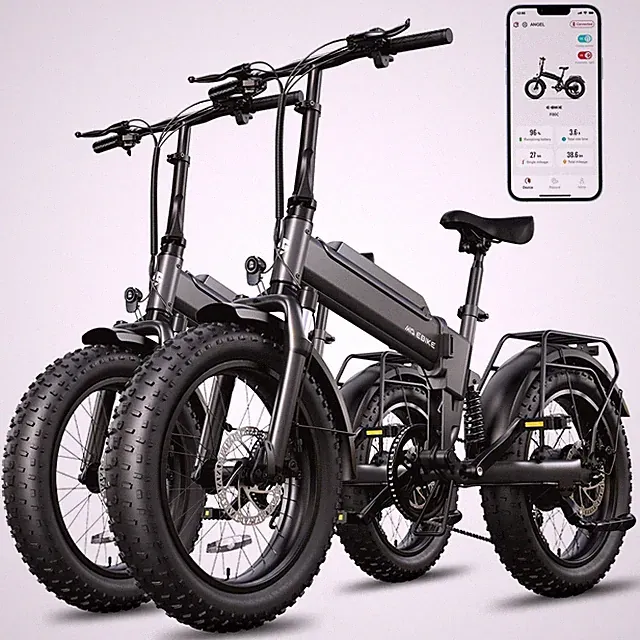 20'' Foldable Electric Bike Peak 1000W 25MPH Dual Disc Brakes 7-Speed Off-Road