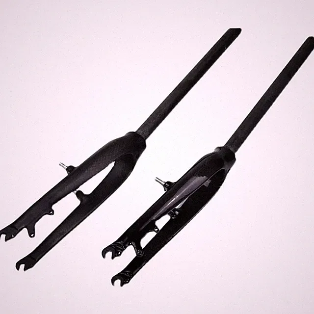 20 In Folding Bike Hard Fork Carbon Fibre Mountain Bike Front Fork Disc V Brake