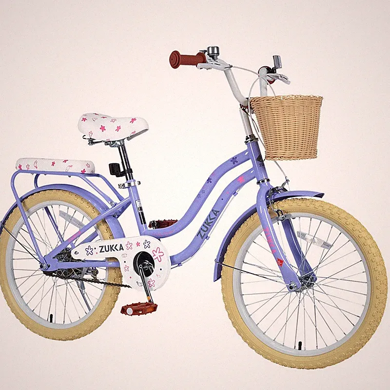 20 in Kids Bike with Basket Carton Steel Frame Comfortable Saddle for Kids