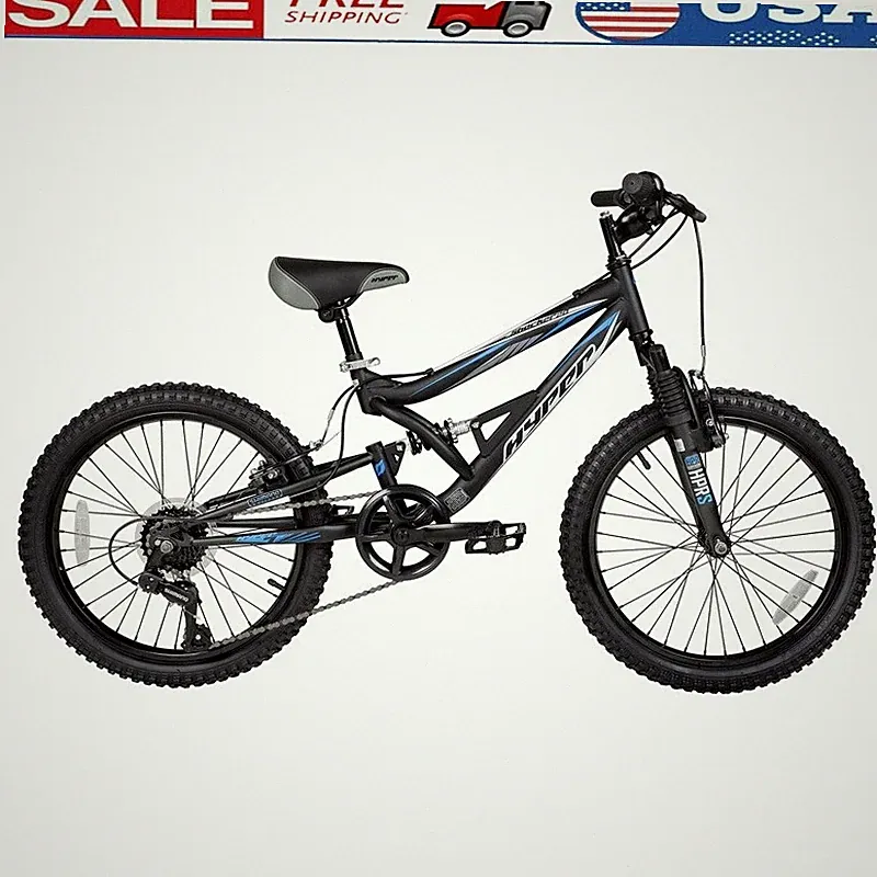 20 Inch Kids Mountain Bike Full Suspension 7 Speed Bicycle Off Road Adventure US