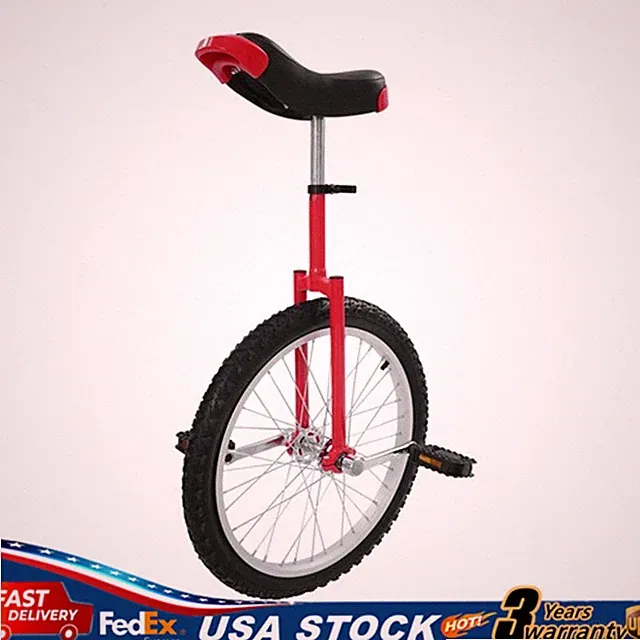 20" Unicycle Adjustable Seat One-Wheel Bike Outdoor Sports Training Cycling