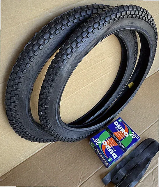 20 x 2.125 Bicycle Tires + Tubes Bundle All Black Cross Ranger Rough Terrain BMX