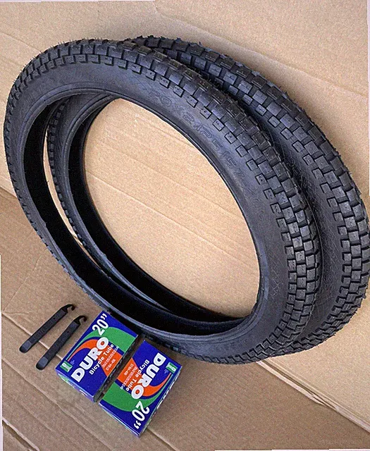 20 x 2.125 Bicycle Tires + Tubes Bundle Black Cross Ranger Moto Terrain BMX GT