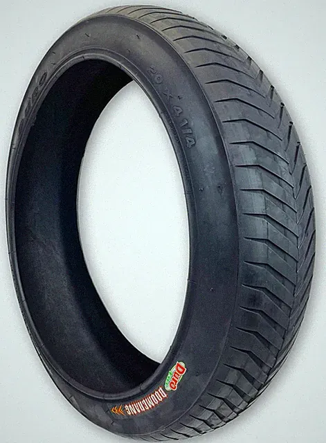 20X4.25 Boomerang Fat Bike Tire, Semi Slick Beach Cruiser Chopper Fat Bike Tire