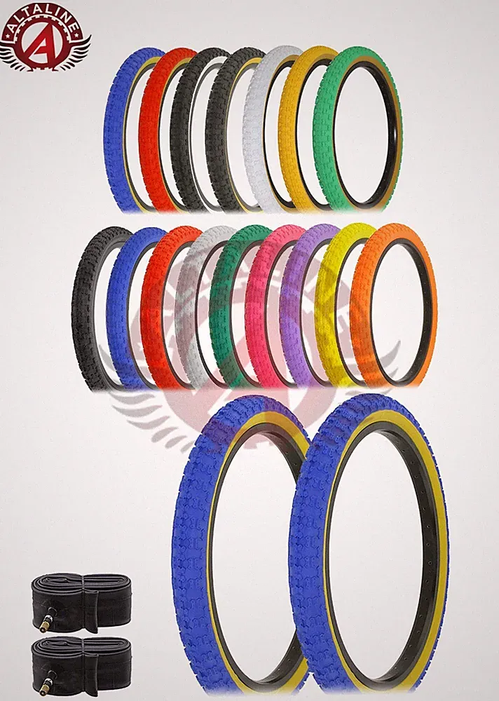 ALTALINE Performance BMX BICYCLE 20" x 2.125" DURABLE COMP III TIRES W/TUBES.