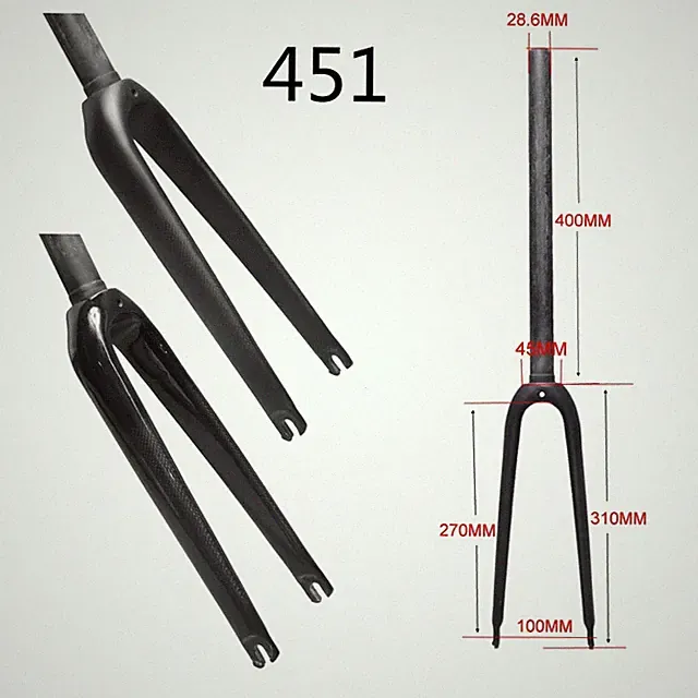 Full Carbon Fiber Bicycle Forks 20 in Folding Bike Rigid Fork Matt Glossy