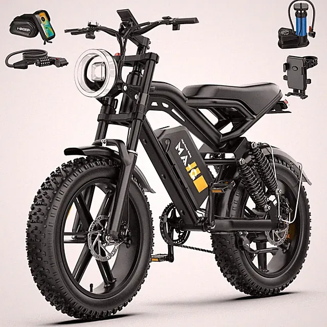 Hikeep 20'' Electric bike 48V 15.6Ah 1500W Peak Dirt bike Fat Tire for Adults