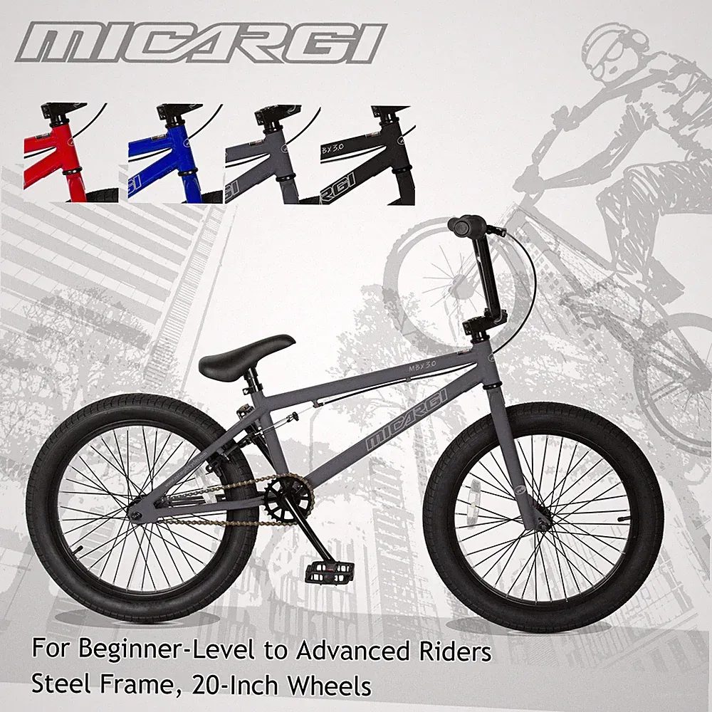MBX 20" Wheels BMX Bike For Elite or Beginner Freestyle Steel Frame BMX Bike
