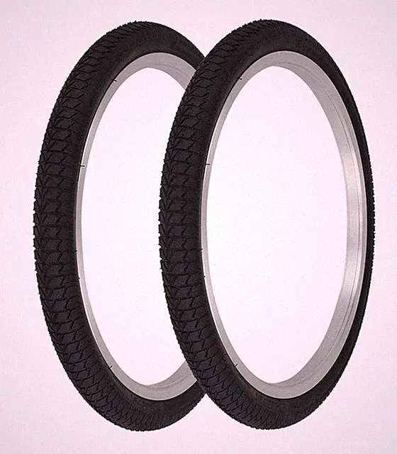 PRO+ Bicycle TIRE 20" x 1.75" ALL BLACK INFECTION STYLE (2) TIRES BMX Bike