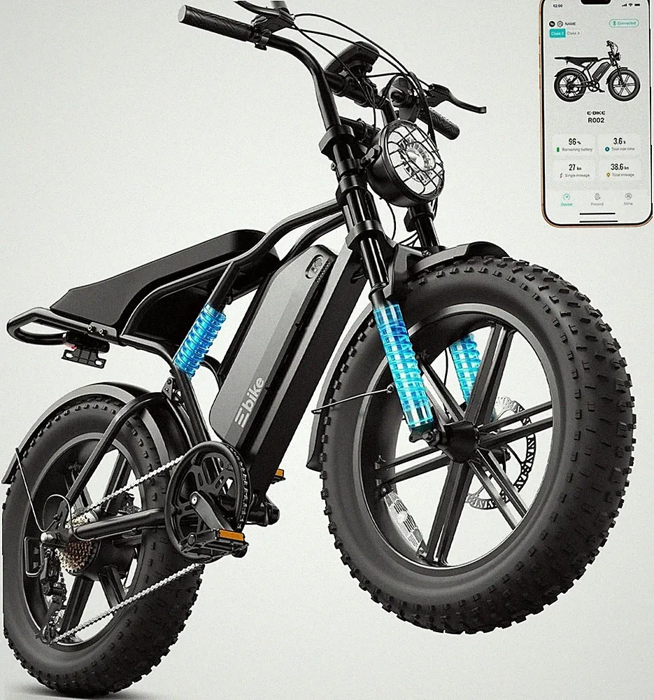 TST 20" Fat Tire Electric Bike for Adults 1500W Peak 32MPH 60 Miles 15AH E Bike