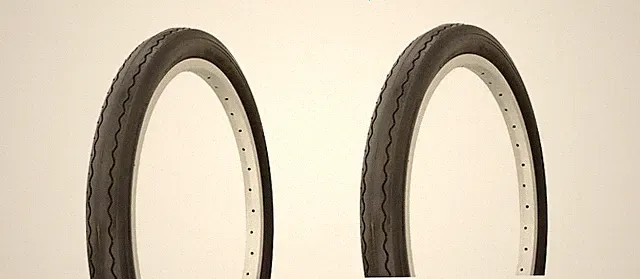 Two (2) Duro 20" x 2.125" Bicycle Bike Tires All Black HF841
