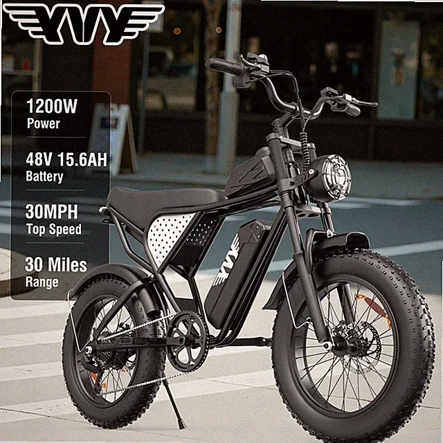 YVY 20" Electric Bike 1200W 48V 15.6Ah Adult Teens Off-road electric dirt bike